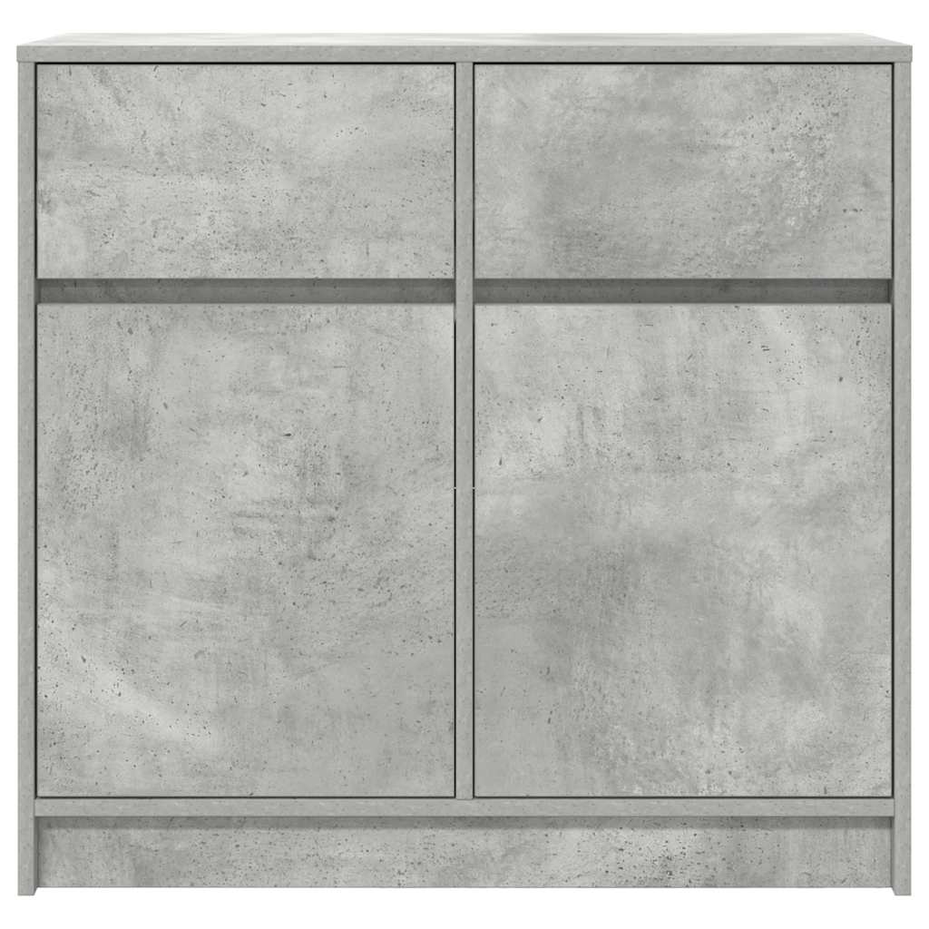 Sideboard mit Schublade Betongrau 80x34x76 cm Holzwerkstoff