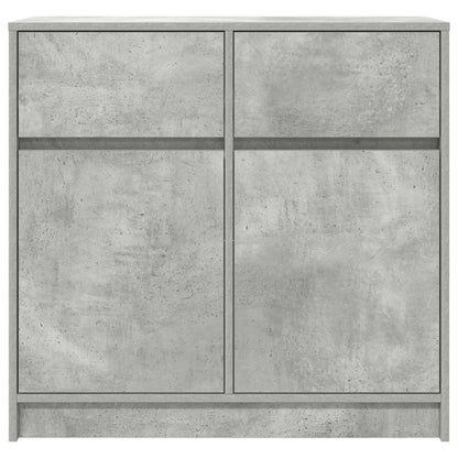 Sideboard mit Schublade Betongrau 80x34x76 cm Holzwerkstoff