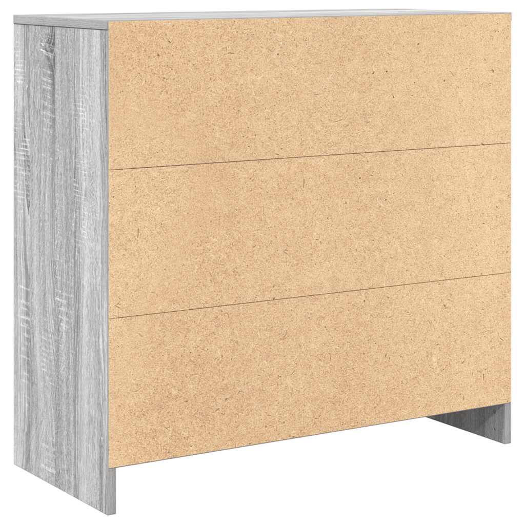 Sideboard mit Schublade Grau Sonoma 80x34x76 cm Holzwerkstoff