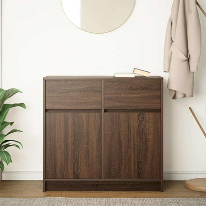 Sideboard mit Schublade Braun Eichen-Optik 80x34x76 cm