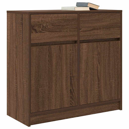 Sideboard mit Schublade Braun Eichen-Optik 80x34x76 cm
