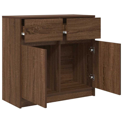Sideboard mit Schublade Braun Eichen-Optik 80x34x76 cm