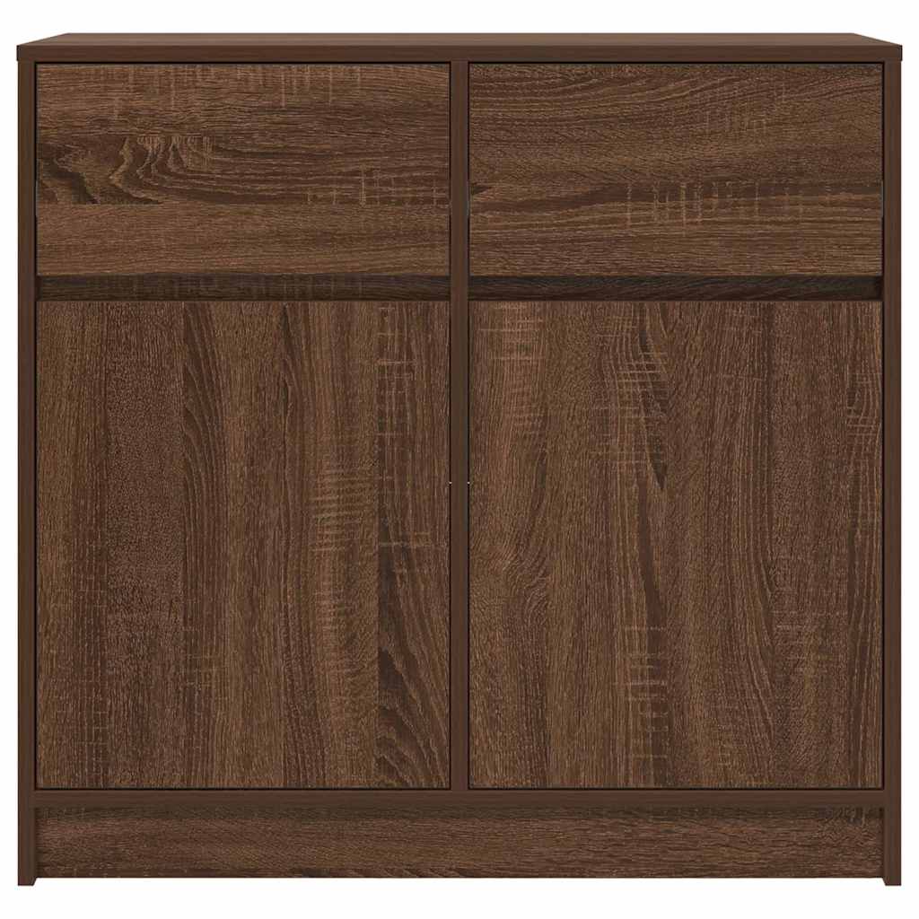 Sideboard mit Schublade Braun Eichen-Optik 80x34x76 cm