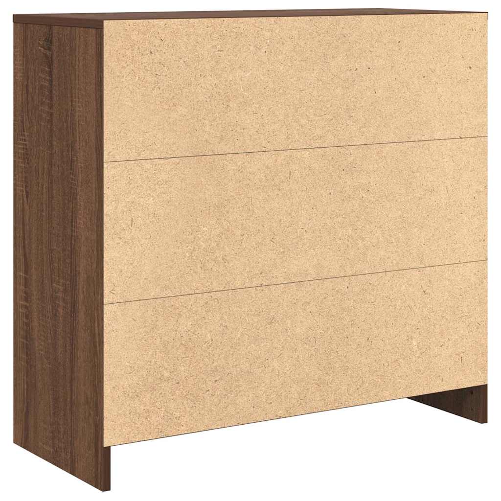 Sideboard mit Schublade Braun Eichen-Optik 80x34x76 cm