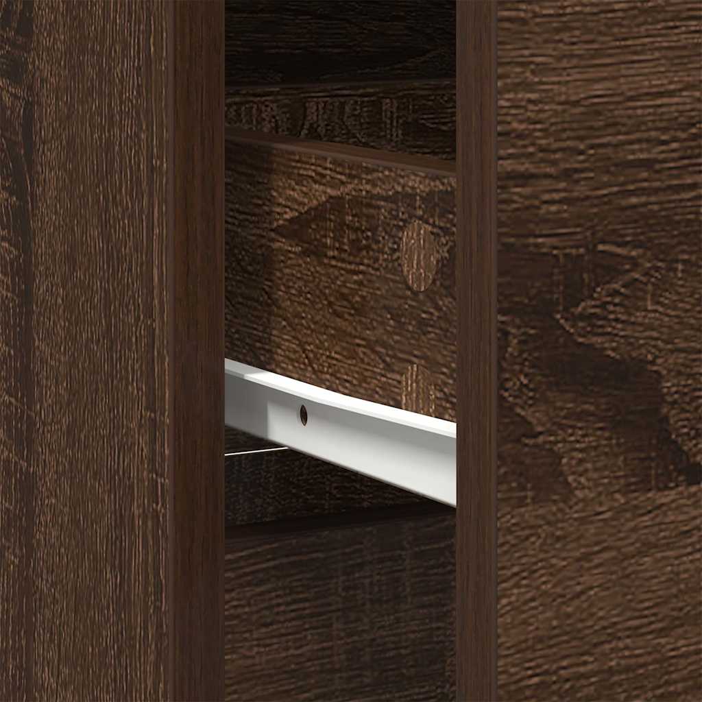 Sideboard mit Schublade Braun Eichen-Optik 80x34x76 cm