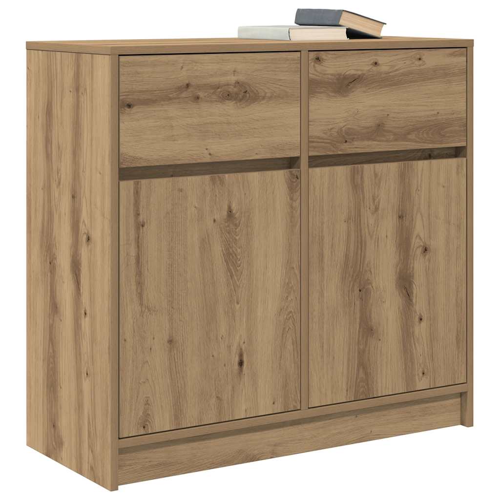 Sideboard mit Schublade Artisan-Eiche 80x34x76 cm Holzwerkstoff