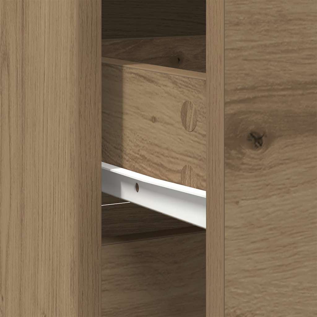 Sideboard mit Schublade Artisan-Eiche 80x34x76 cm Holzwerkstoff