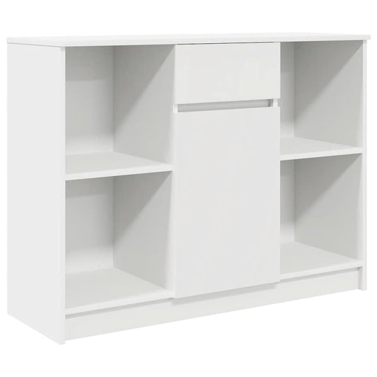 Sideboard mit Schublade Weiß 101x35x76 cm Holzwerkstoff