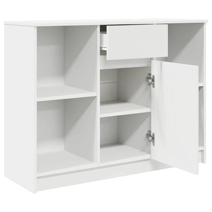 Sideboard mit Schublade Weiß 101x35x76 cm Holzwerkstoff