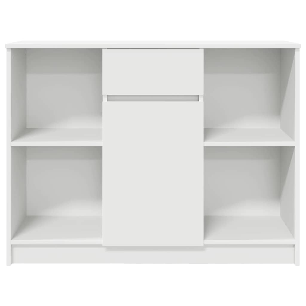 Sideboard mit Schublade Weiß 101x35x76 cm Holzwerkstoff