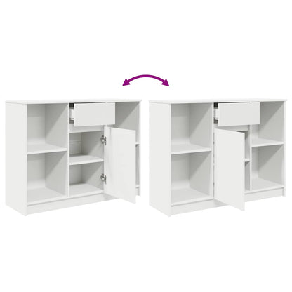 Sideboard mit Schublade Weiß 101x35x76 cm Holzwerkstoff