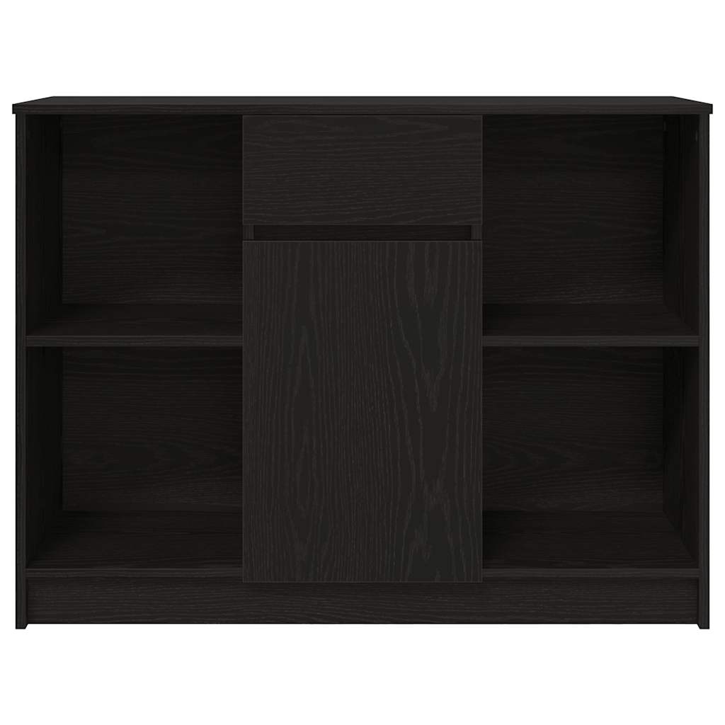 Sideboard mit Schublade Schwarz Eichen-Optik 101x35x76 cm