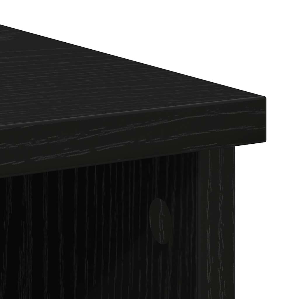Sideboard mit Schublade Schwarz Eichen-Optik 101x35x76 cm