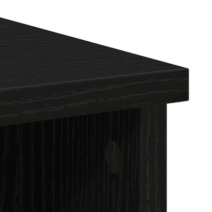 Sideboard mit Schublade Schwarz Eichen-Optik 101x35x76 cm