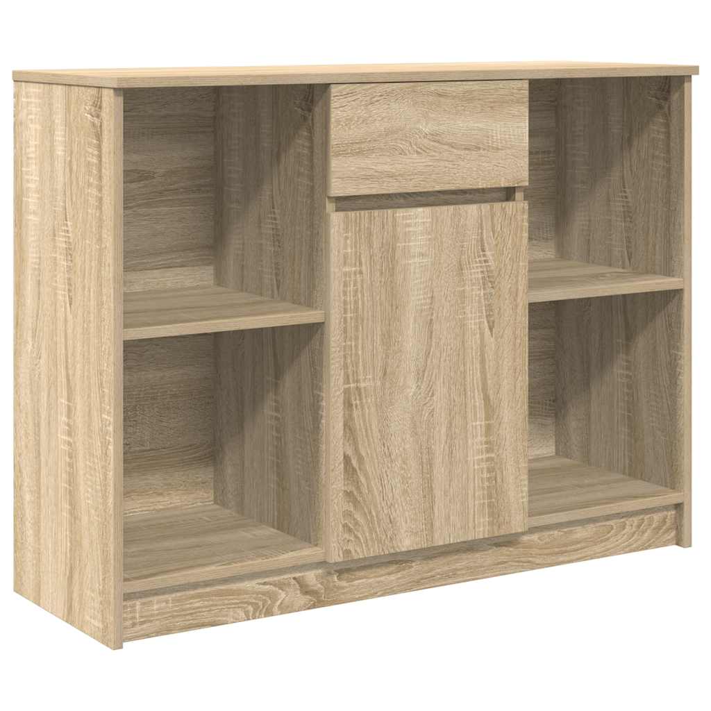 Skænk med skuffe Sonoma eg 101x35x76 cm træmateriale