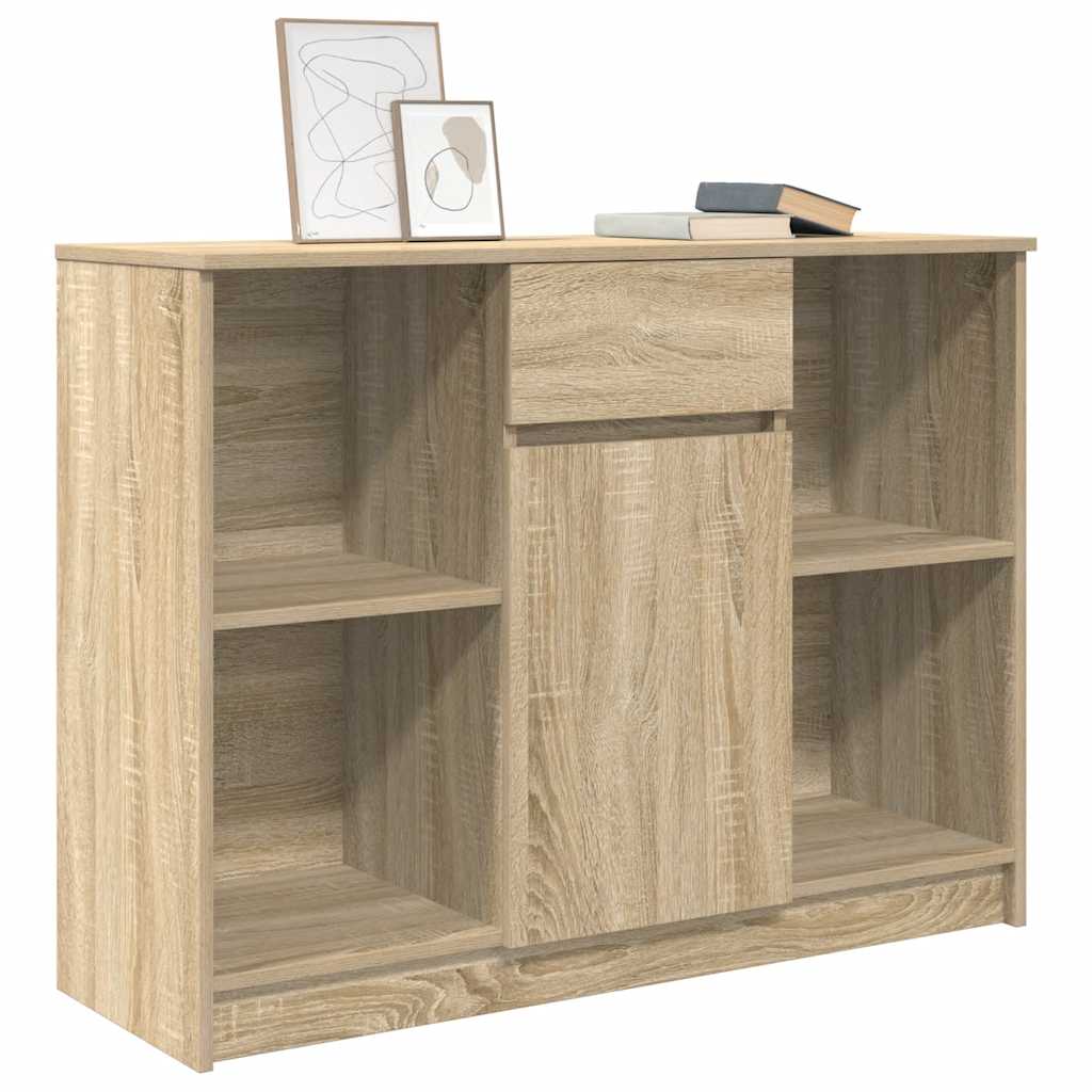 Skænk med skuffe Sonoma eg 101x35x76 cm træmateriale