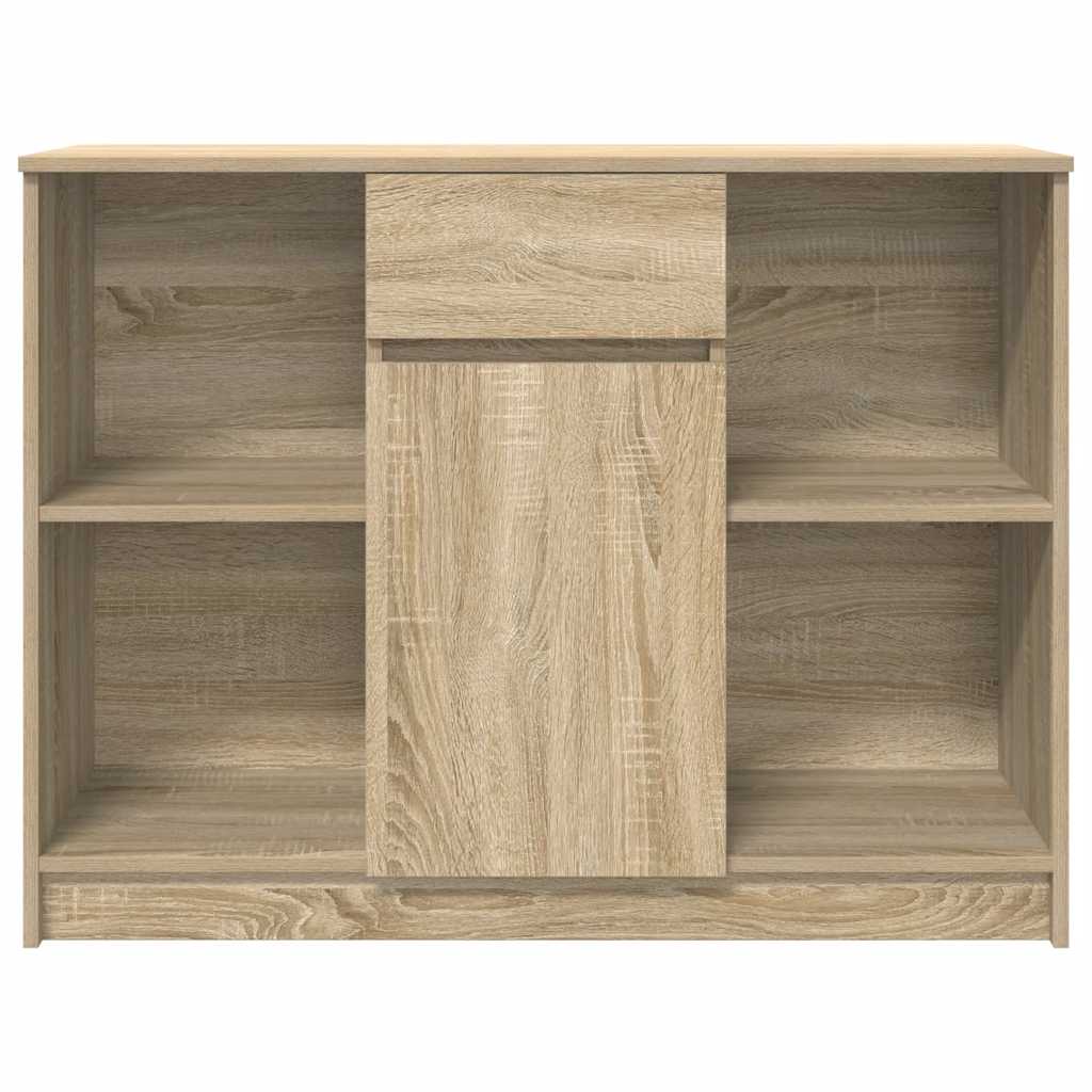 Skænk med skuffe Sonoma eg 101x35x76 cm træmateriale