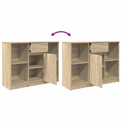 Skænk med skuffe Sonoma eg 101x35x76 cm træmateriale