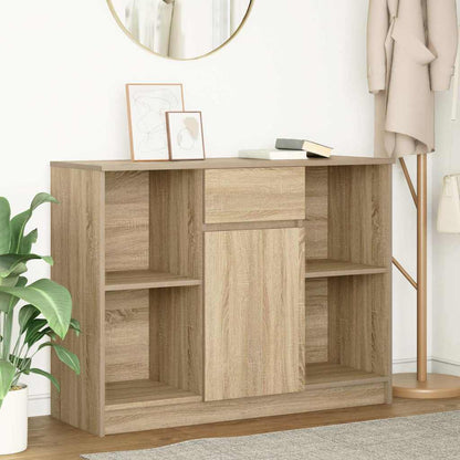Skænk med skuffe Sonoma eg 101x35x76 cm træmateriale