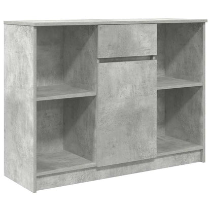 Sideboard mit Schublade Betongrau 101x35x76 cm Holzwerkstoff