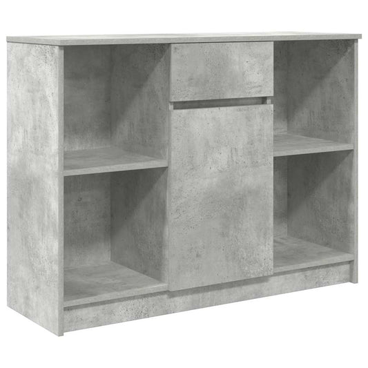 Sideboard mit Schublade Betongrau 101x35x76 cm Holzwerkstoff