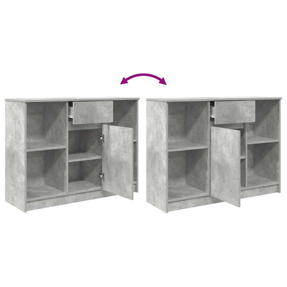 Sideboard mit Schublade Betongrau 101x35x76 cm Holzwerkstoff