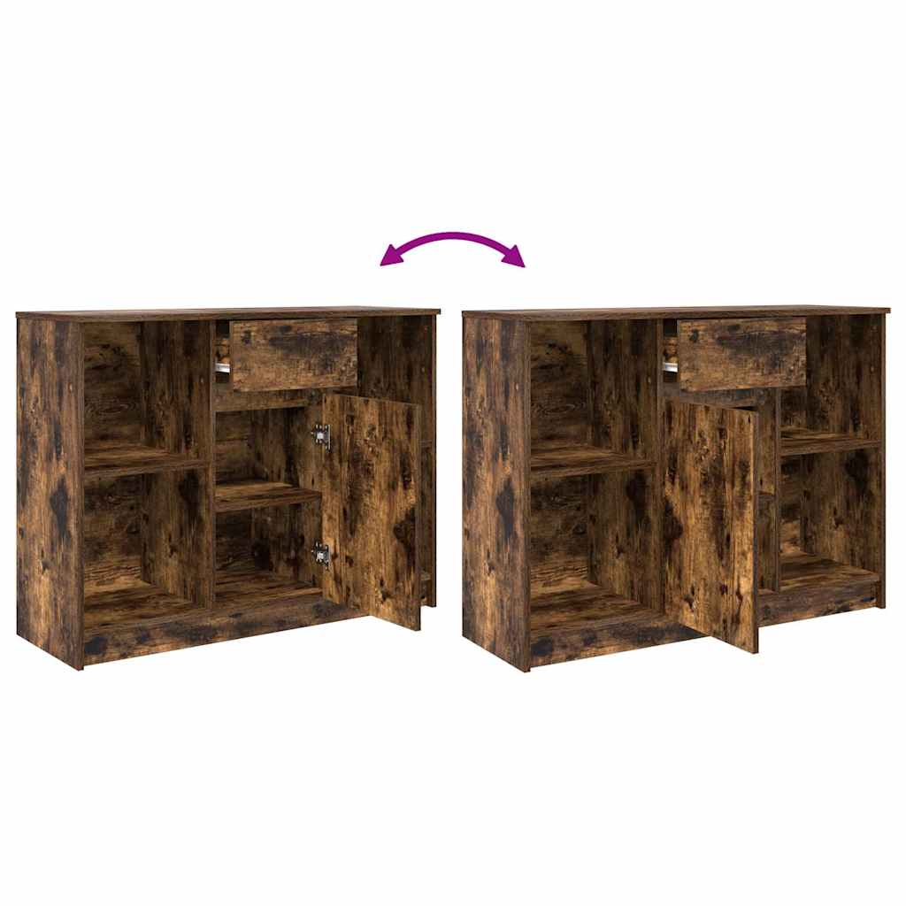 Sideboard mit Schublade Räuchereiche 101x35x76 cm Holzwerkstoff