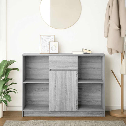 Sideboard mit Schublade Grau Sonoma 101x35x76 cm Holzwerkstoff