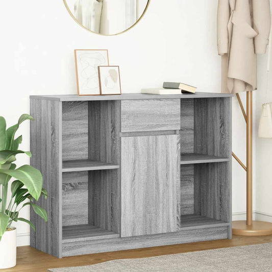 Sideboard mit Schublade Grau Sonoma 101x35x76 cm Holzwerkstoff