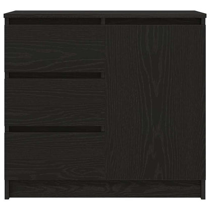 Sideboard mit Schublade Schwarz Eichen-Optik 71x35x65 cm