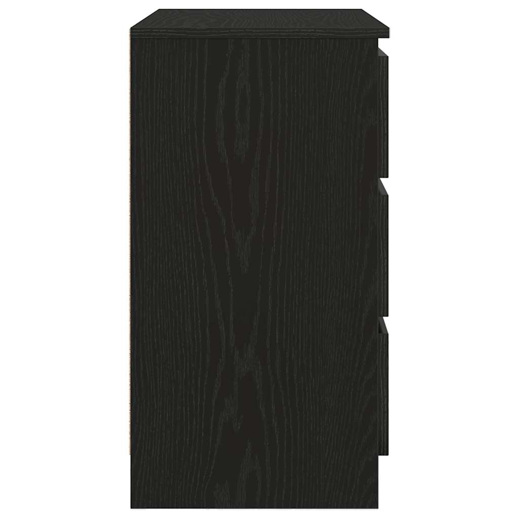 Sideboard mit Schublade Schwarz Eichen-Optik 71x35x65 cm