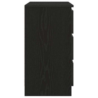 Sideboard mit Schublade Schwarz Eichen-Optik 71x35x65 cm