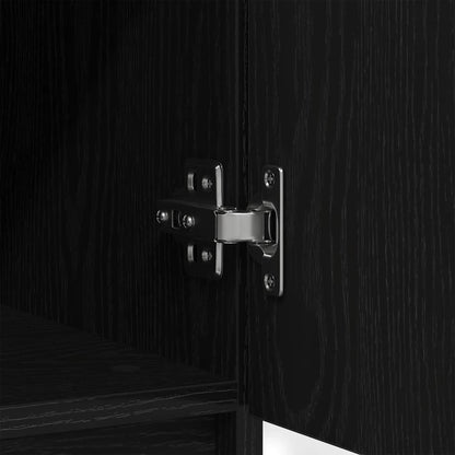 Sideboard mit Schublade Schwarz Eichen-Optik 71x35x65 cm