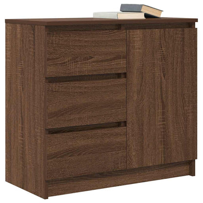 Sideboard mit Schublade Braun Eichen-Optik 71x35x65 cm