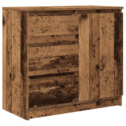 Skænk med skuffe gammelt trælook 71x35x65 cm træmateriale