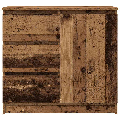 Skænk med skuffe gammelt trælook 71x35x65 cm træmateriale