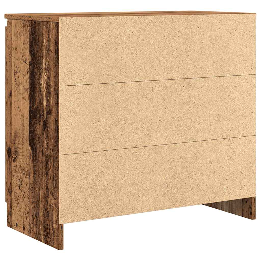 Skænk med skuffe gammelt trælook 71x35x65 cm træmateriale
