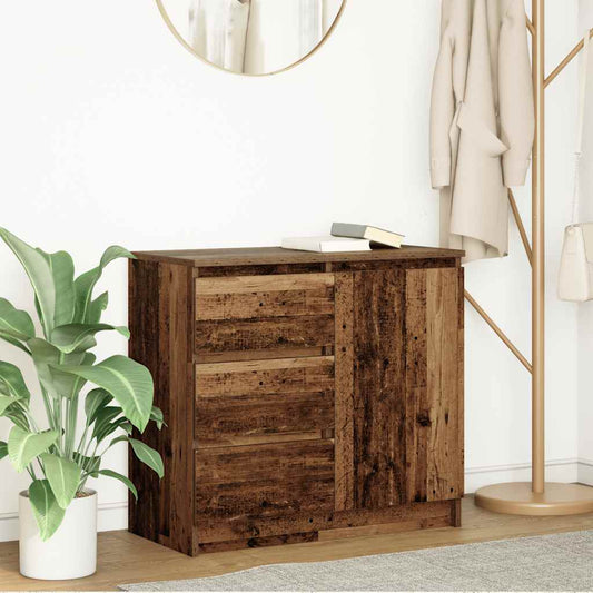 Sideboard mit Schublade Altholz-Optik 71x35x65 cm Holzwerkstoff