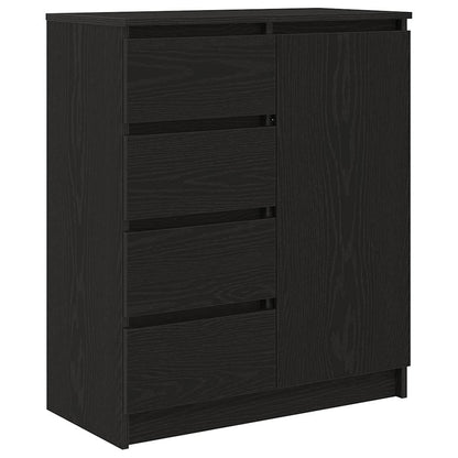 Sideboard mit Schubladen Schwarz Eichen-Optik 71x35x84 cm