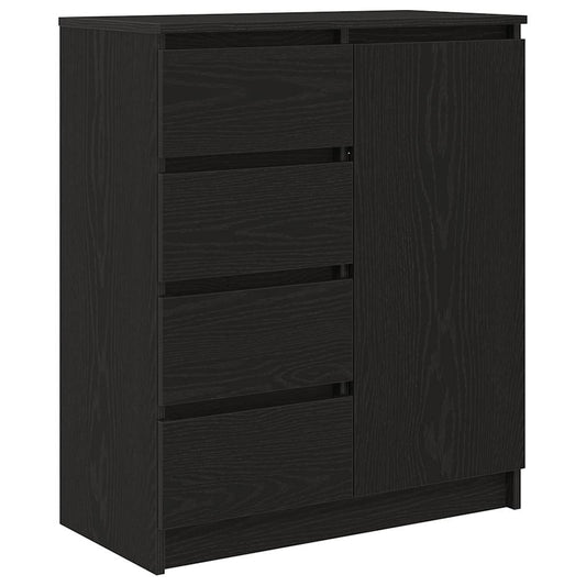 Sideboard mit Schubladen Schwarz Eichen-Optik 71x35x84 cm