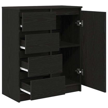 Sideboard mit Schubladen Schwarz Eichen-Optik 71x35x84 cm
