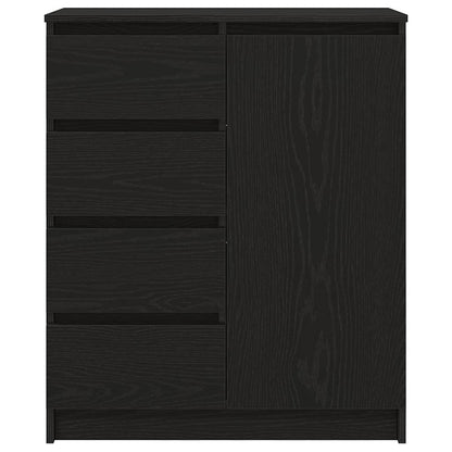 Sideboard mit Schubladen Schwarz Eichen-Optik 71x35x84 cm