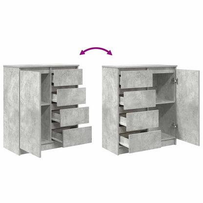 Sideboard mit Schubladen Betongrau 71x35x84 cm Holzwerkstoff