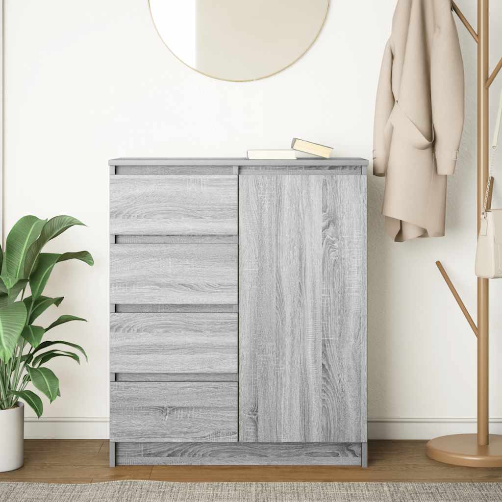 Sideboard mit Schubladen Grau Sonoma 71x35x84 cm Holzwerkstoff