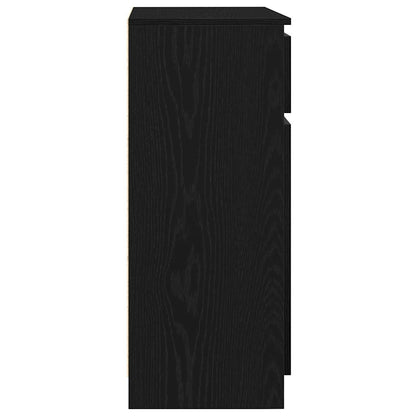 Sideboard mit Schublade Schwarz Eichen-Optik 71x35x84 cm