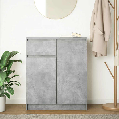 Sideboard mit Schublade Betongrau 71x35x84 cm Holzwerkstoff