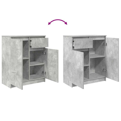 Sideboard mit Schublade Betongrau 71x35x84 cm Holzwerkstoff