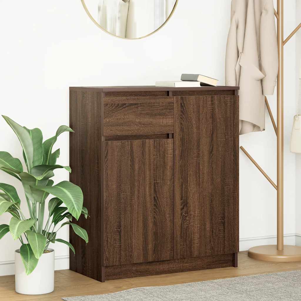 Sideboard mit Schublade Braun Eichen-Optik 71x35x84 cm