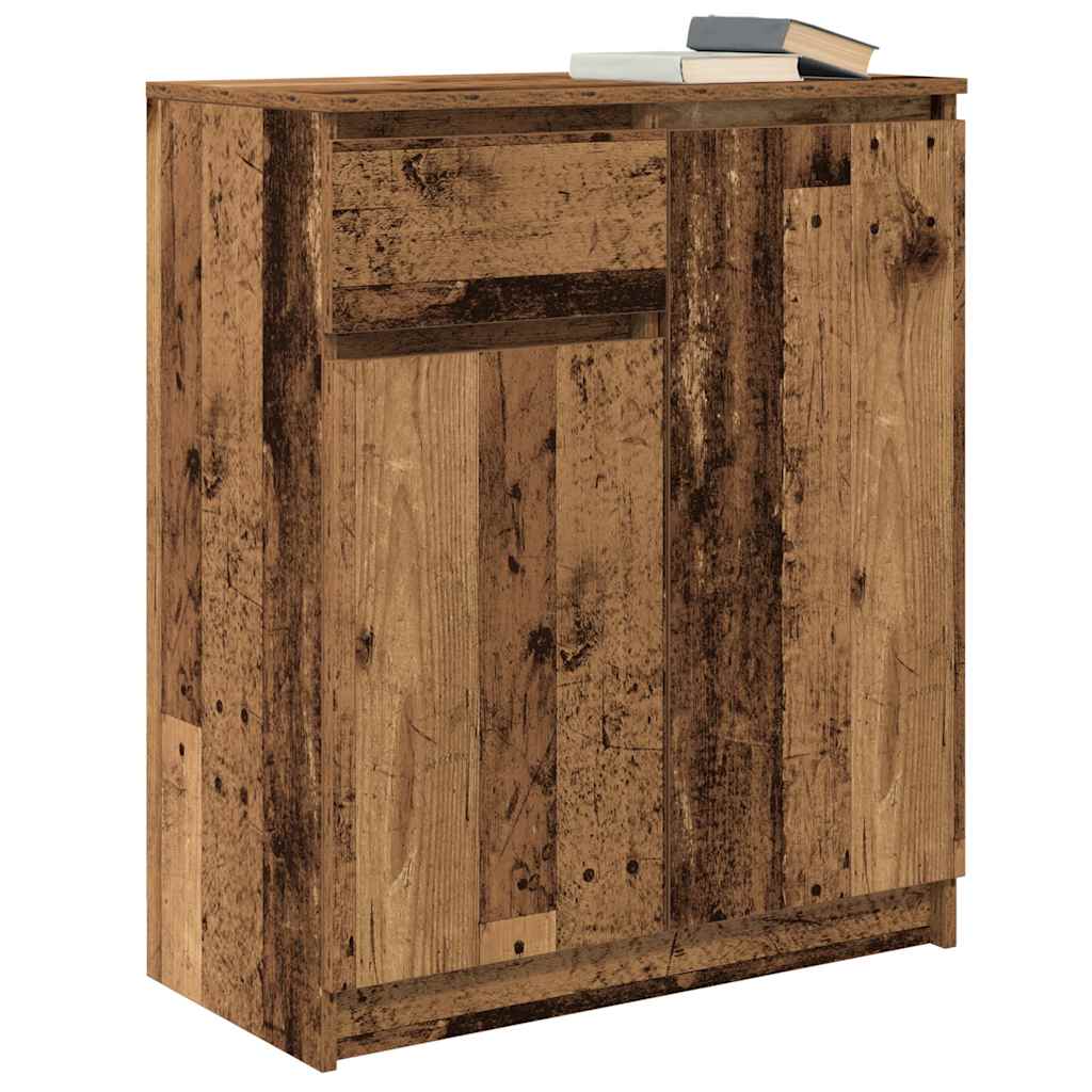 Sideboard mit Schublade Altholz-Optik 71x35x84 cm Holzwerkstoff