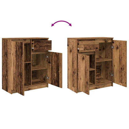 Sideboard mit Schublade Altholz-Optik 71x35x84 cm Holzwerkstoff
